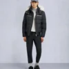 Cloud Shearling Trim Bomber Jacket Cloud Shearling Trim Bomber Jacket