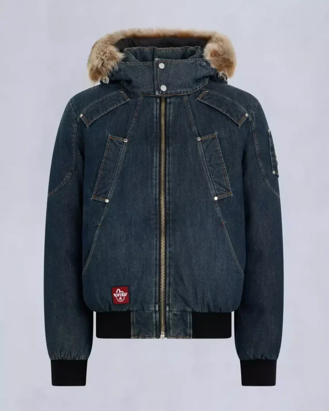 Evisu X Moose Denim Ballistic Bomber Jacket Evisu X Moose Denim Ballistic Bomber Jacket