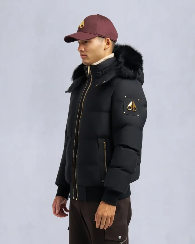 Gold Series Nyluxe Stagg Shearling Trim Bomber Gold Series Nyluxe Stagg Shearling Trim Bomber