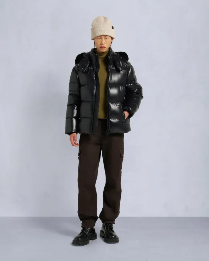Kings Puffer Shearling Trim Jacket Kings Puffer Shearling Trim Jacket