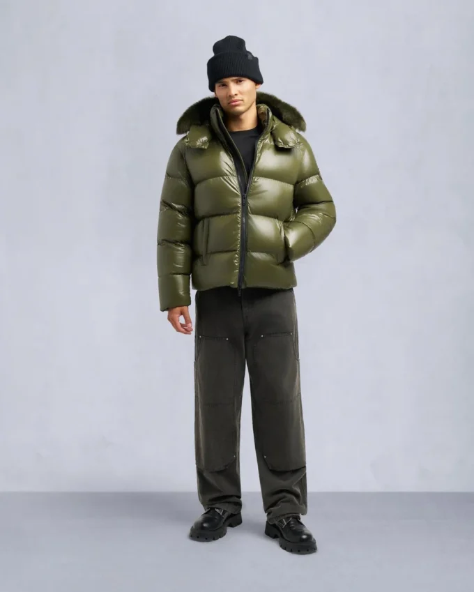 Kings Puffer Shearling Trim Jacket Kings Puffer Shearling Trim Jacket