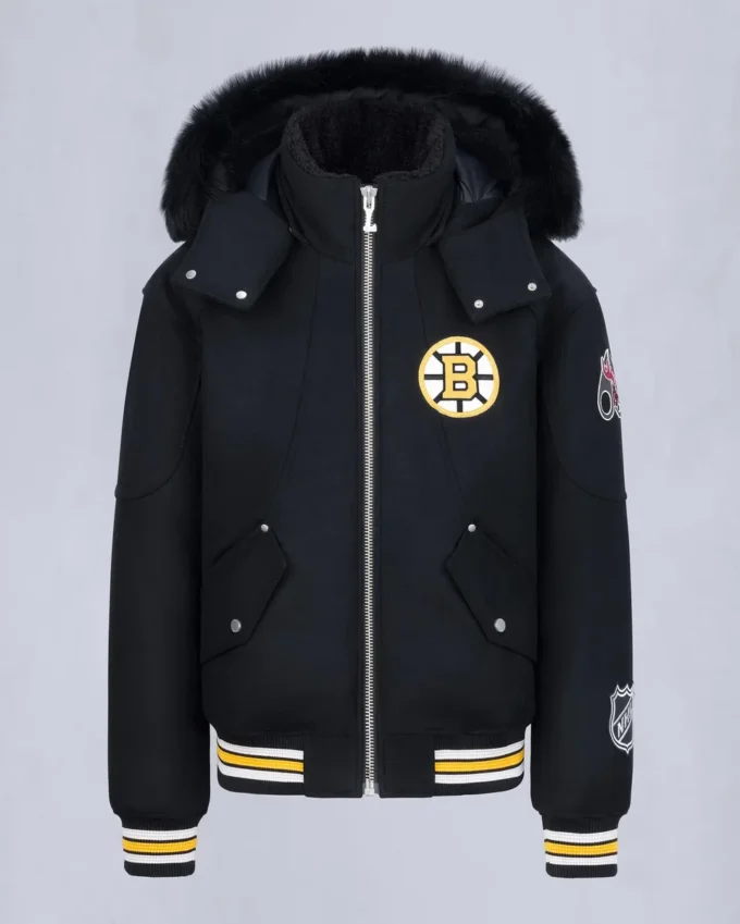 Nhl X Moose Knuckles Bruins Bomber Jacket Nhl X Moose Knuckles Bruins Bomber Jacket