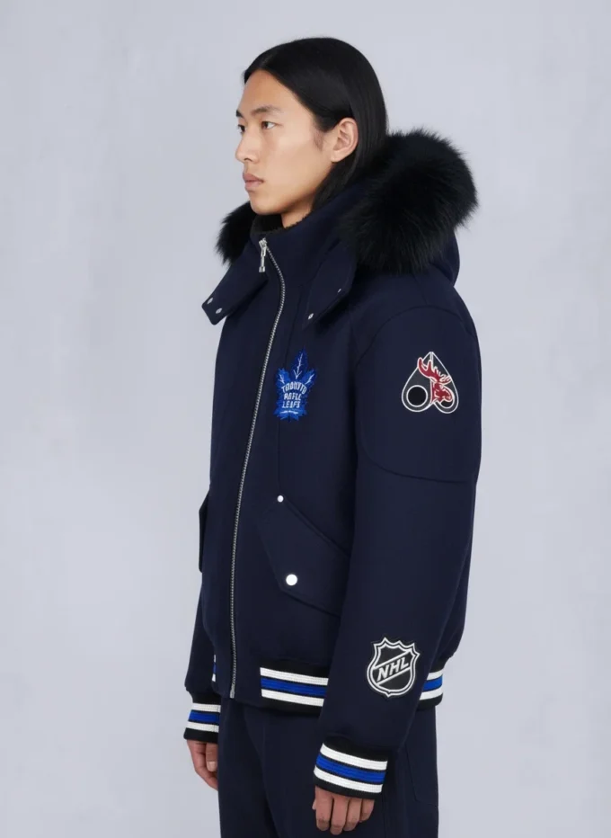 Nhl X Moose Knuckles Maple Leafs Bomber Jacket Nhl X Moose Knuckles Maple Leafs Bomber Jacket