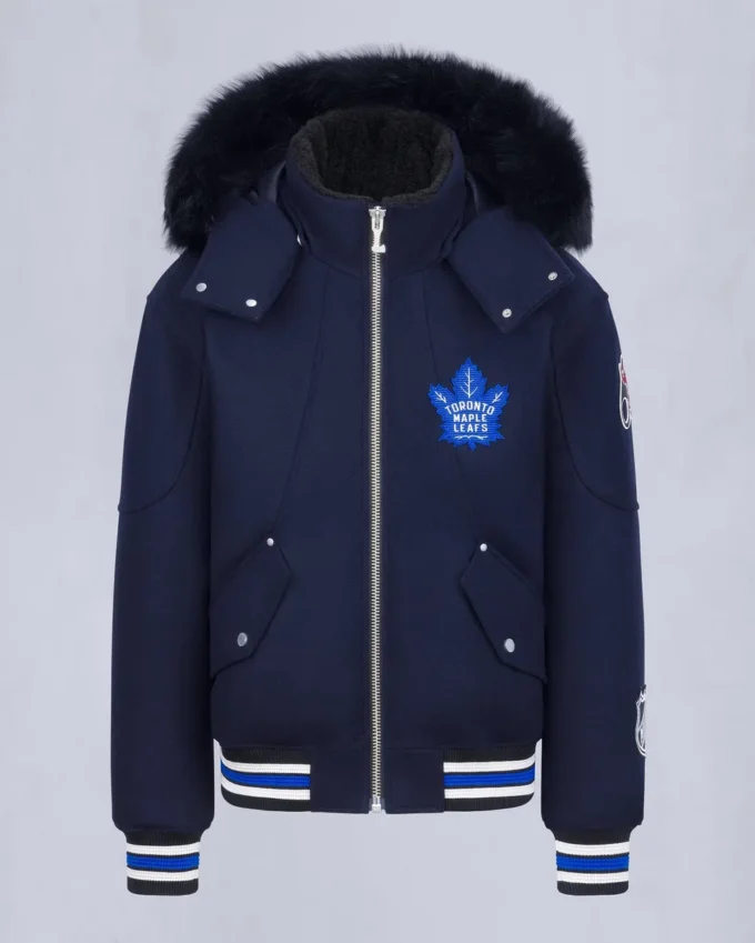 Nhl X Moose Knuckles Maple Leafs Bomber Jacket Nhl X Moose Knuckles Maple Leafs Bomber Jacket