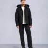 Onyx Round Island Shearling Trim Jacket Onyx Round Island Shearling Trim Jacket