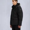 Onyx Round Island Shearling Trim Jacket Onyx Round Island Shearling Trim Jacket