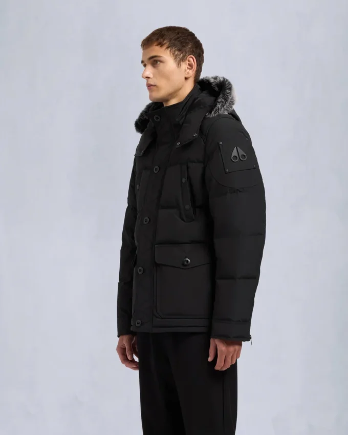 Onyx Round Island Shearling Trim Jacket Onyx Round Island Shearling Trim Jacket