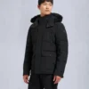 Onyx Round Island Shearling Trim Jacket Onyx Round Island Shearling Trim Jacket