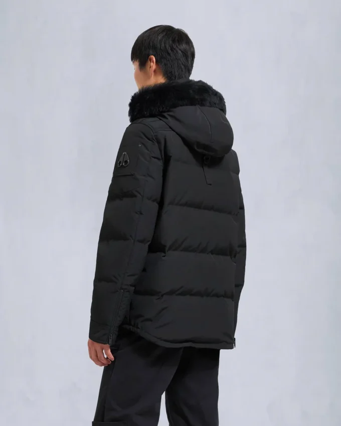 Onyx Round Island Shearling Trim Jacket Onyx Round Island Shearling Trim Jacket