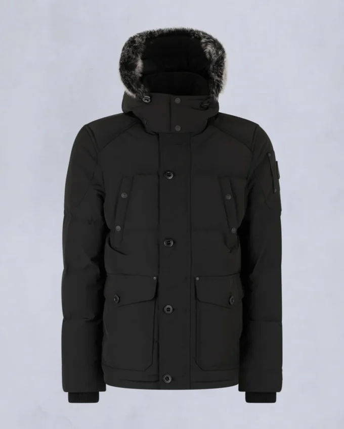 Onyx Round Island Shearling Trim Jacket Onyx Round Island Shearling Trim Jacket