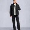 Onyx Round Island Shearling Trim Jacket Onyx Round Island Shearling Trim Jacket