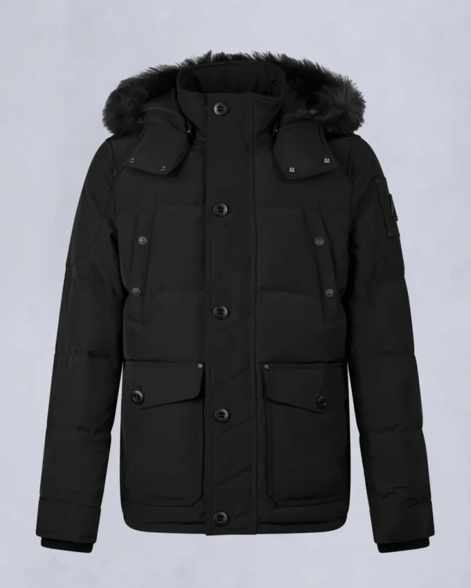 Onyx Round Island Shearling Trim Jacket Onyx Round Island Shearling Trim Jacket
