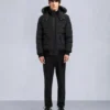 Onyx Scotchtown Shearling Trim Bomber Jacket Onyx Scotchtown Shearling Trim Bomber Jacket
