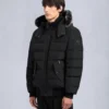 Onyx Scotchtown Shearling Trim Bomber Jacket Onyx Scotchtown Shearling Trim Bomber Jacket
