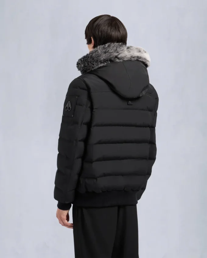 Onyx Scotchtown Shearling Trim Bomber Jacket Onyx Scotchtown Shearling Trim Bomber Jacket