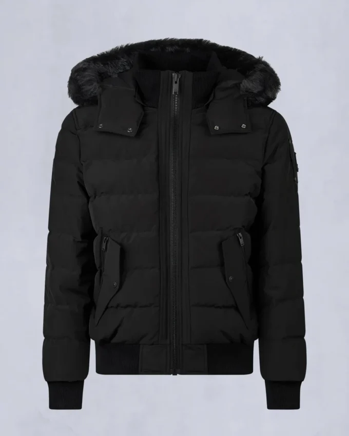 Onyx Scotchtown Shearling Trim Bomber Jacket Onyx Scotchtown Shearling Trim Bomber Jacket
