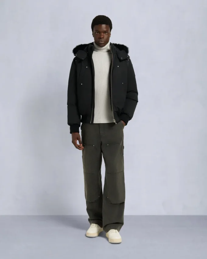 Original Ballistic Shearling Trim Bomber Jacket Original Ballistic Shearling Trim Bomber Jacket