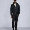 Original Ballistic Shearling Trim Bomber Jacket Original Ballistic Shearling Trim Bomber Jacket