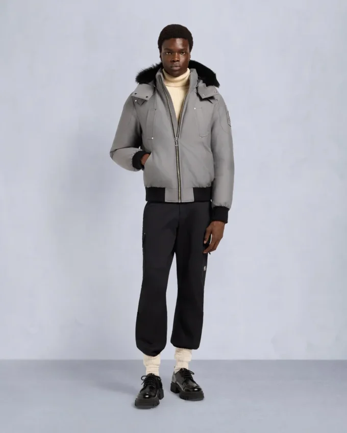 Original Ballistic Shearling Trim Bomber Jacket Original Ballistic Shearling Trim Bomber Jacket